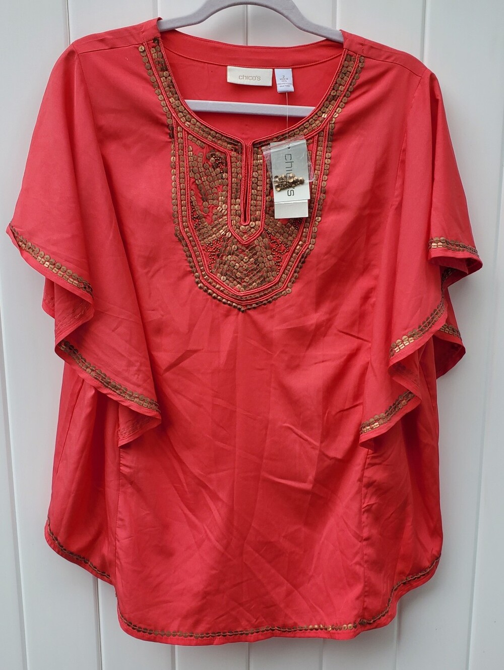 Chico's Embelished Top NWT